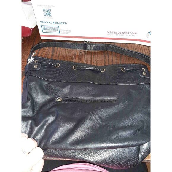 Apt 9 Kohls Black Hobo Purse Handbag Bag Satchel Adjustable Shoulder Strap - Picture 5 of 10